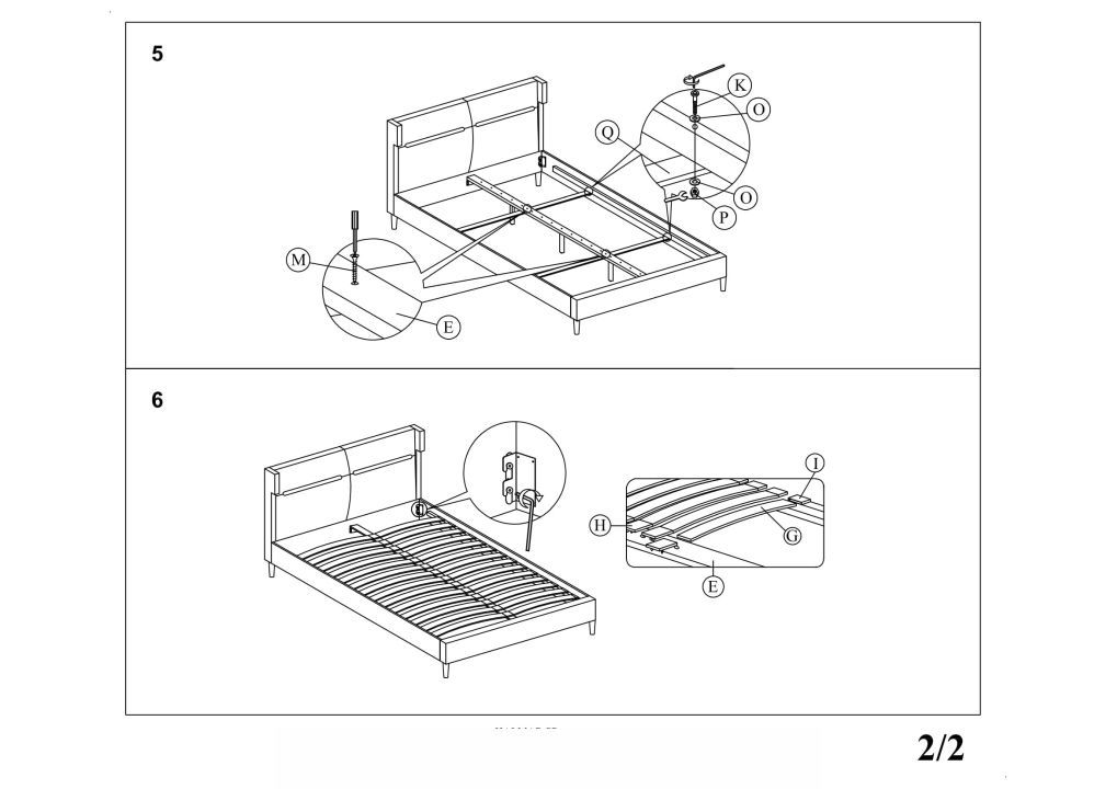 Instrukcja montażu łóżka Santino
