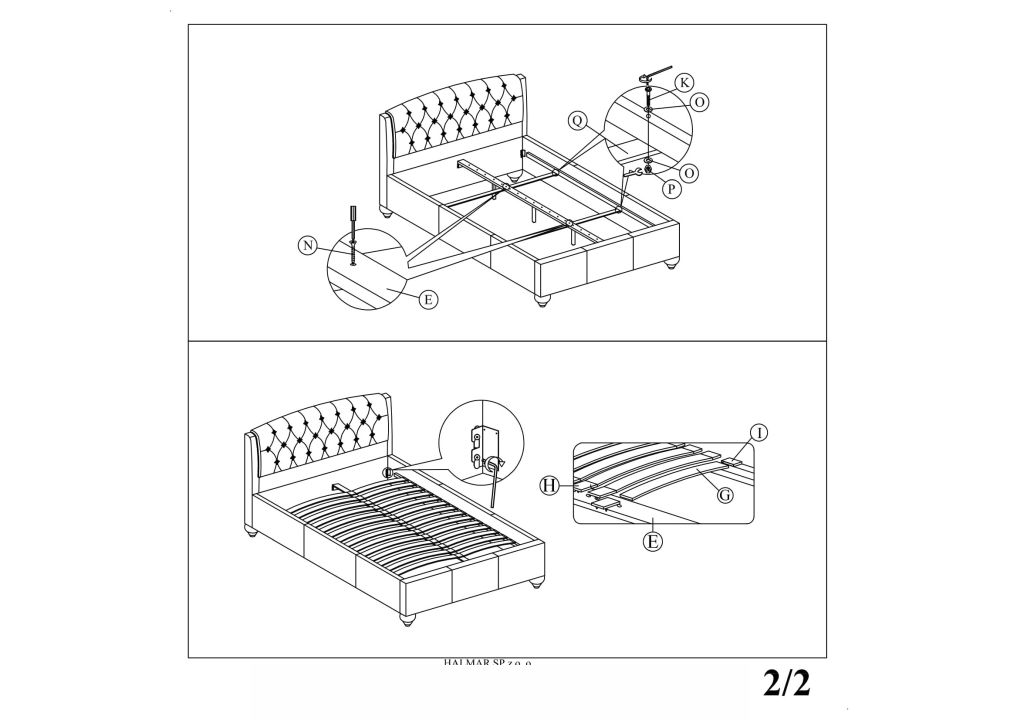 Instrukcja montażu łóżka Sofia
