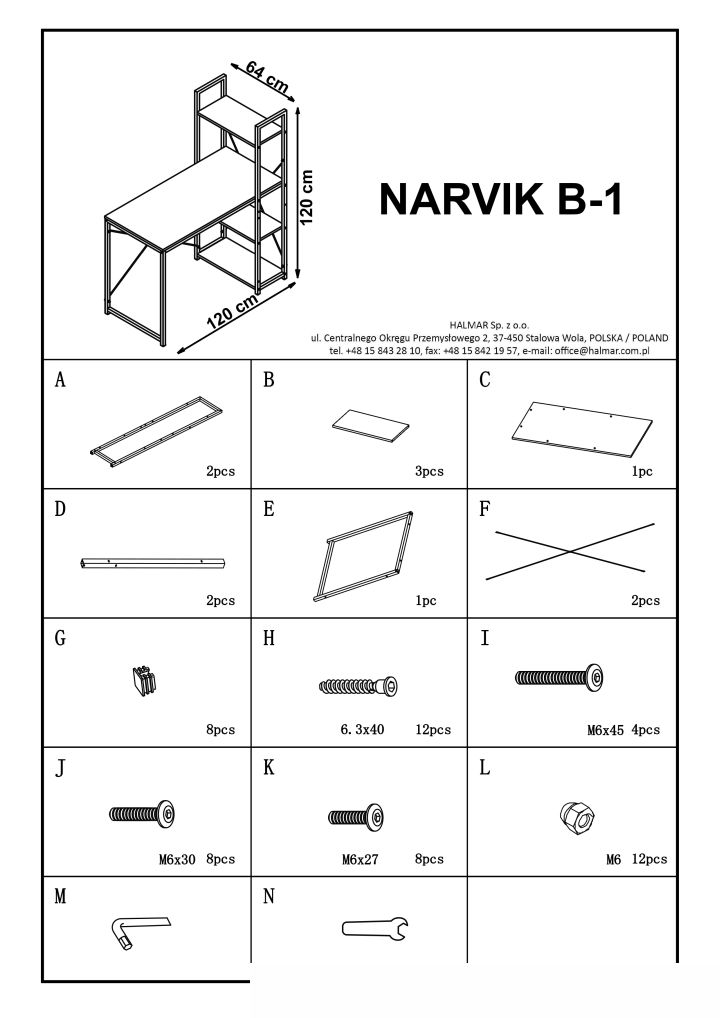 Instrukcja montażu Narvik ST1