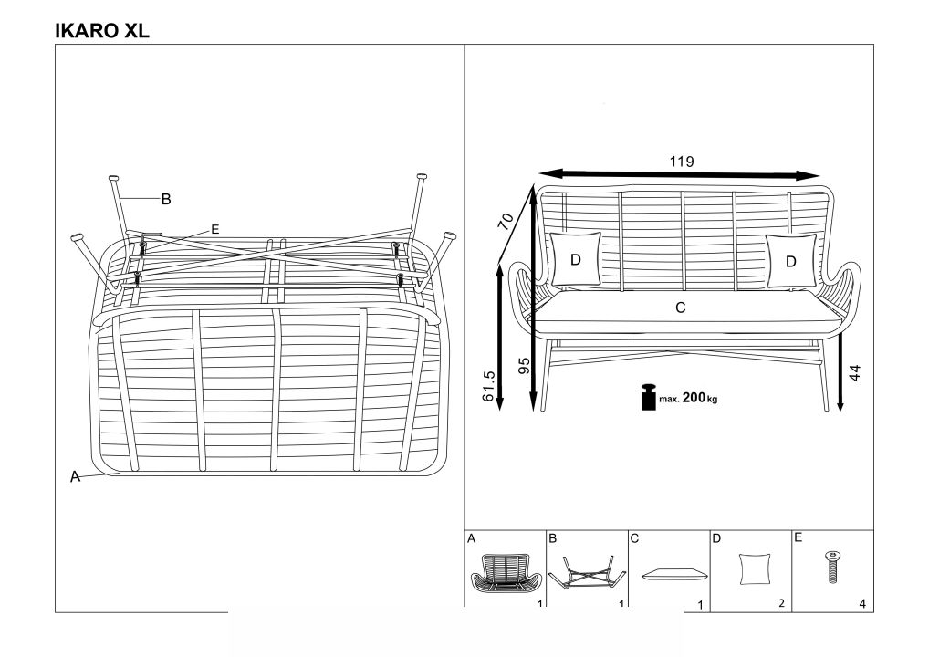 Instrukcja montażu sofy Ikaro Xl