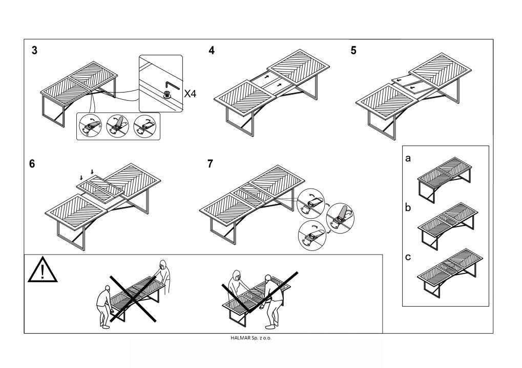 Instrukcja montażu stołu Alvaro