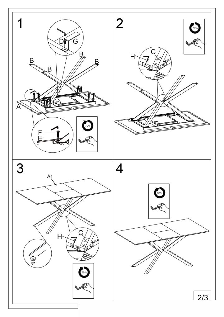 Instrukcja montażu stołu Legarto