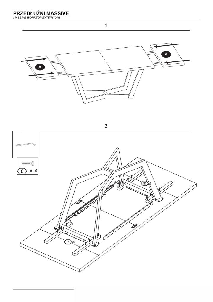Instrukcja montażu stołu Massive 160