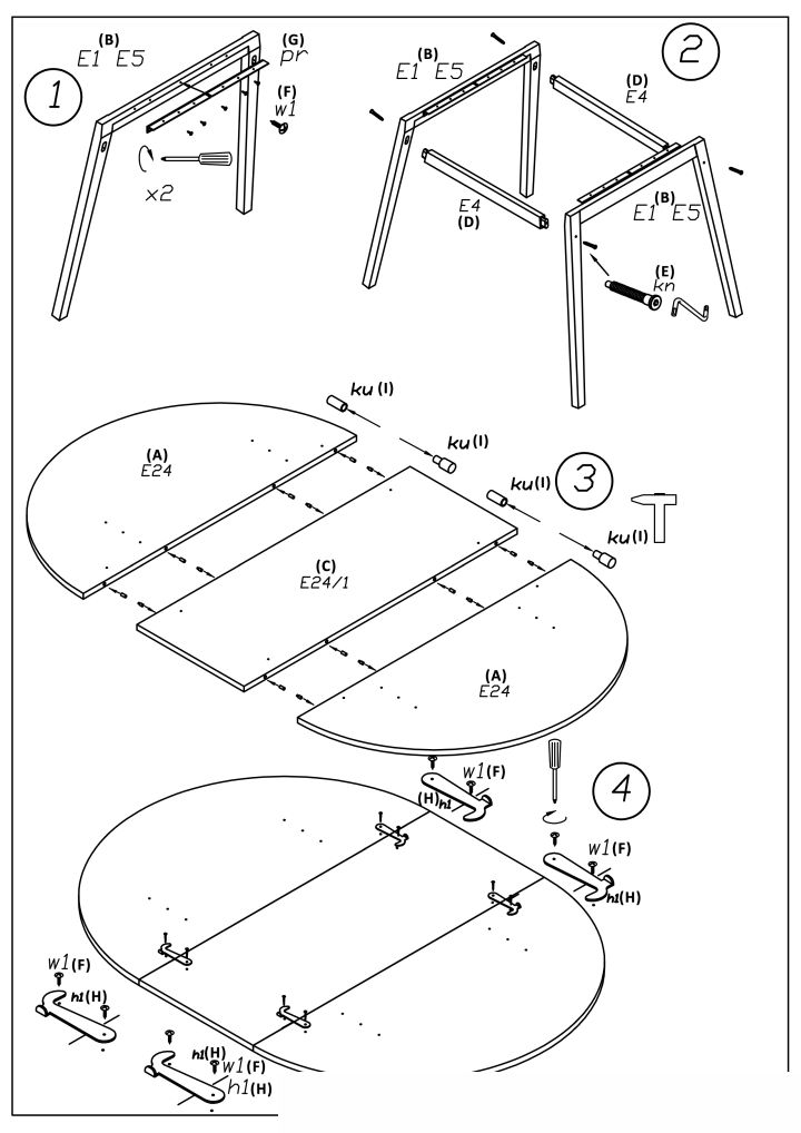 Instrukcja montażu stołu Ruben