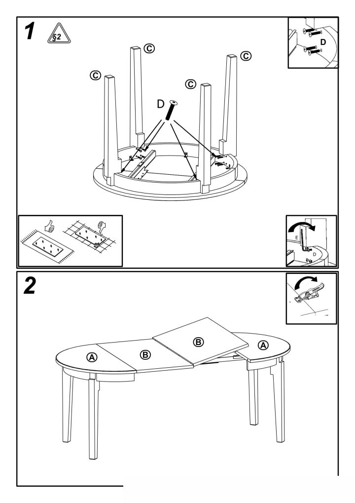 Instrukcja montażu stołu Sorbus