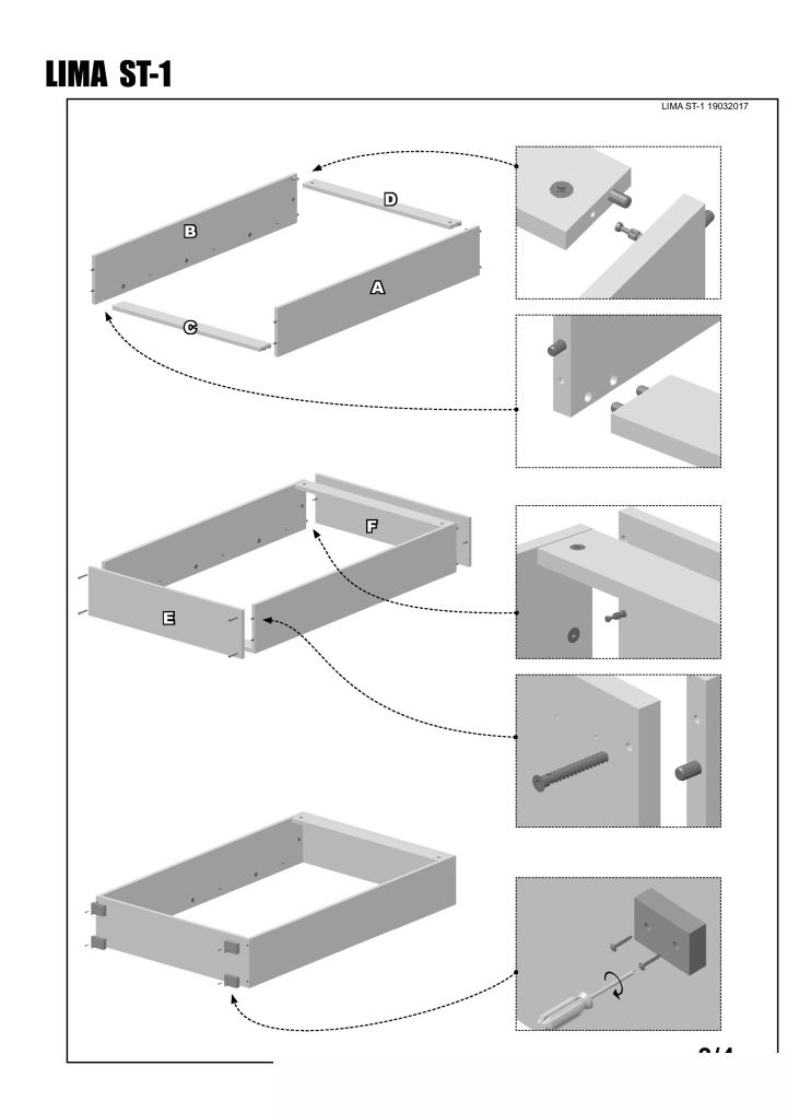 Instrukcja montażu szafki Lima ST2