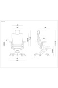 Fotel biurowy Wau 2 biały tkanina - Unique