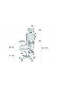 Fotel biurowy Sprint szary - SitPlus
