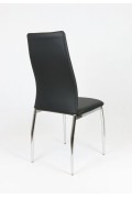 Sk Design Ks026 Czarne Krzesło Z Ekoskóry Na Chromowanym Stelażu