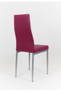 Sk Design Ks001 Purpurowe Krzesło Z Ekoskóry Malowane Nogi
