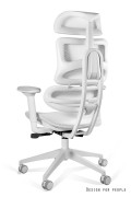 Fotel Ergotech biały / podstawa biała - Unique