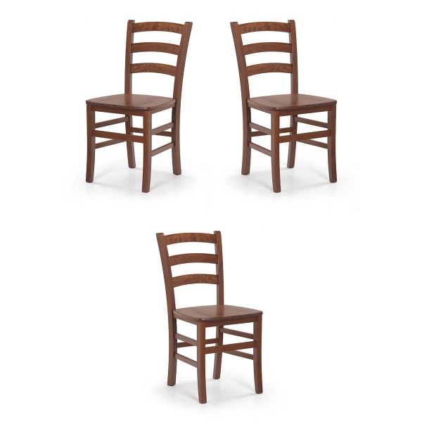 Trzy krzesła czereśnia antyczna - 7099