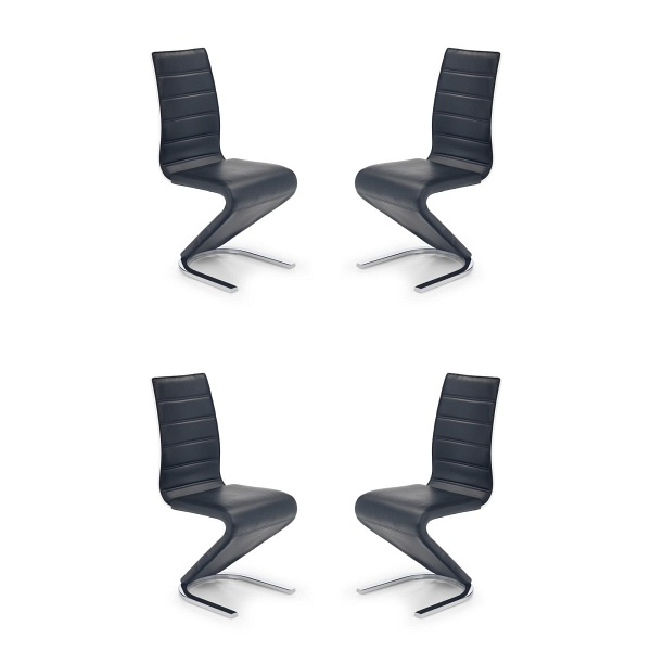 Cztery krzesła czarne - 7466