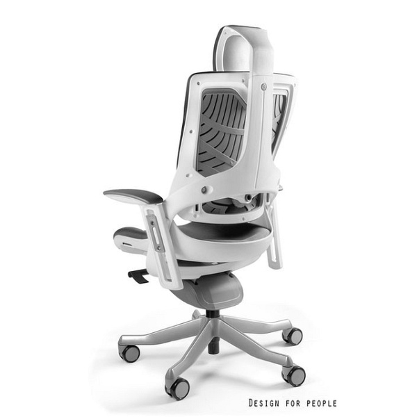 Fotel biurowy Wau 2 biały tkanina - Unique