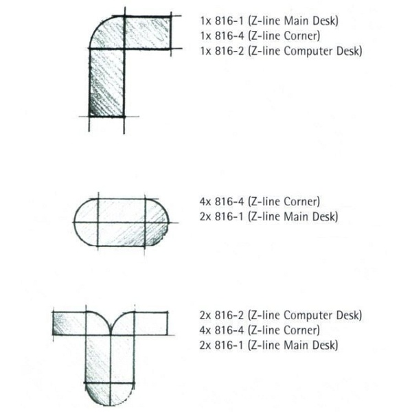 Biurko Z-Line - Chrom - Computer Desk White - Unique