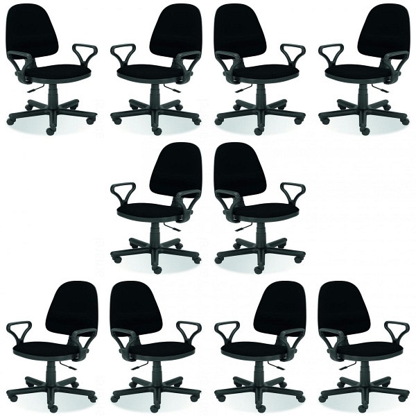 Dziesięć krzeseł biurowych - 6114