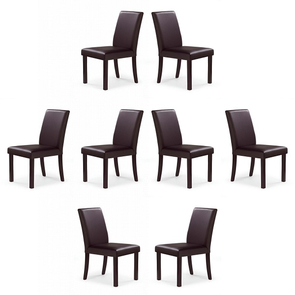 Osiem krzeseł ciemny orzech / brąz - 5198