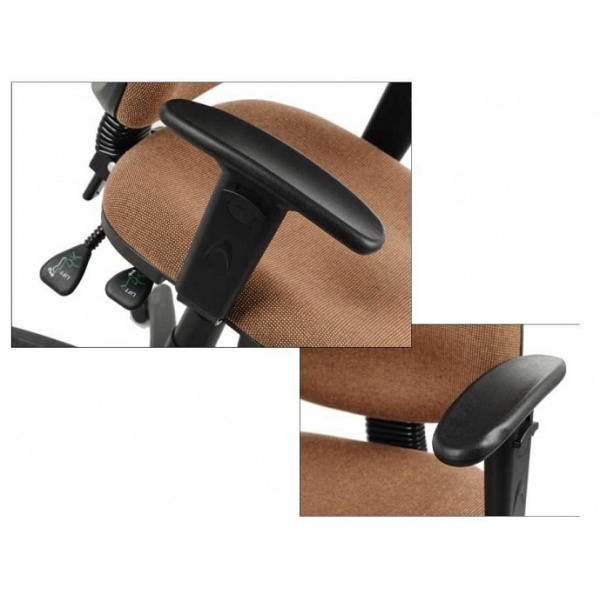 Fotel biurowy Zipper brązowy - SitPlus