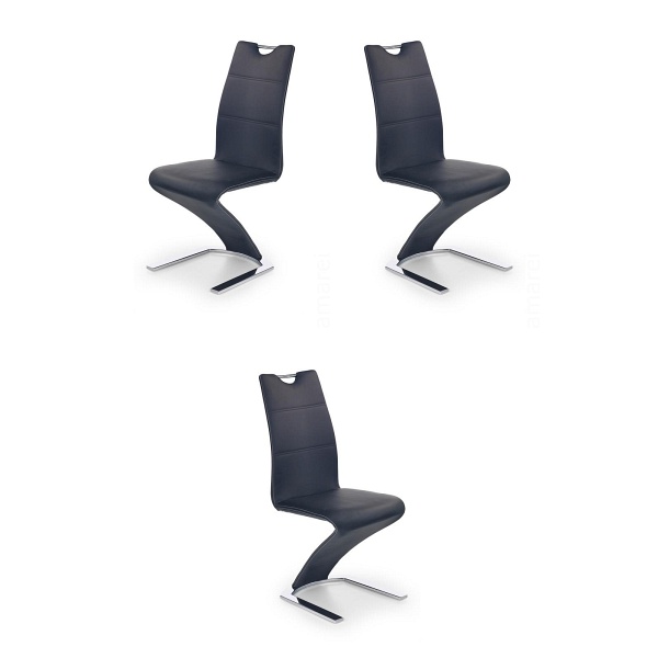 Trzy krzesła czarne - 4915