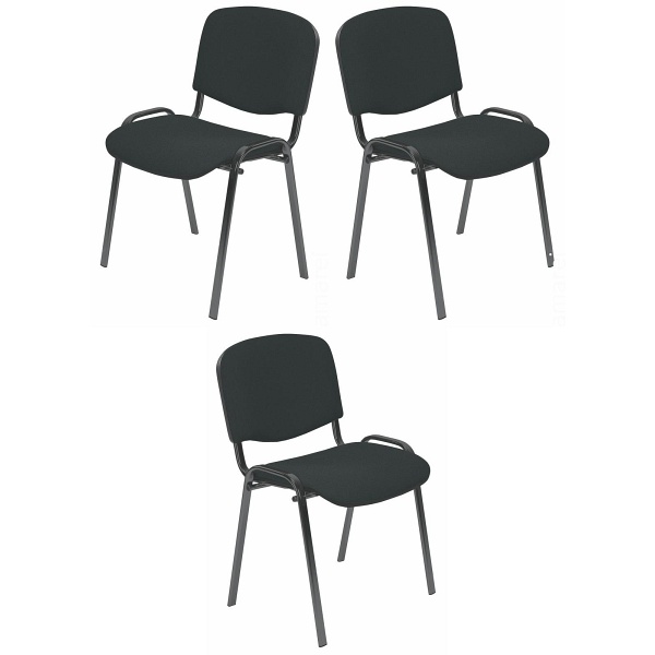 Trzy krzesła  czarne - 0110