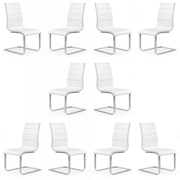 Dziesięć krzeseł białych ekoskóra - 2026