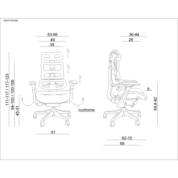 Fotel Ergothrone czarny - Unique