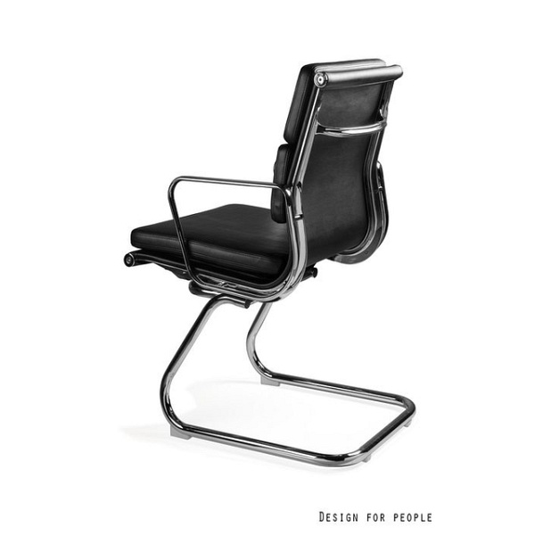 Krzesło biurowe Wye Skid HL skóra naturalna - Unique