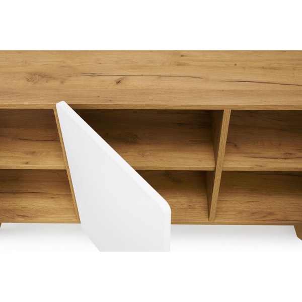 Komoda Lett LT01 Biel + Złoty Dąb