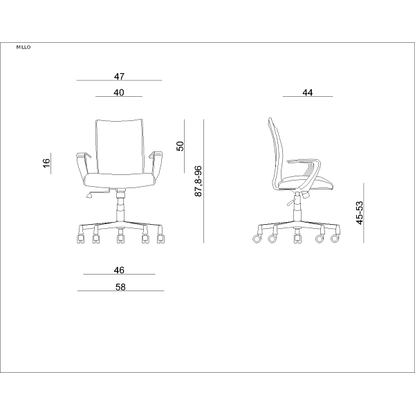 Fotel Millo / czerwony - Unique