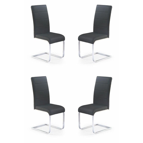 Cztery krzesła czarne - 1238
