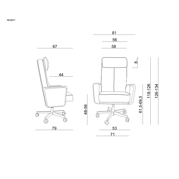 Fotel obrotowy Regent - Unique