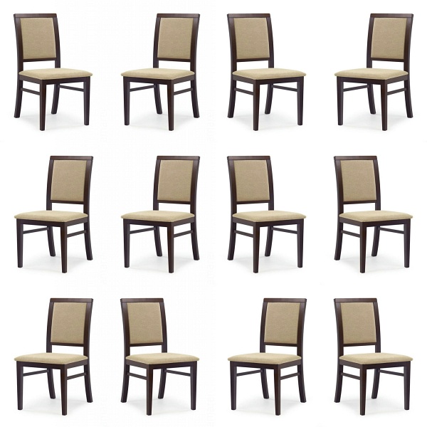 Dwanaście krzeseł ciemny orzech - 2296