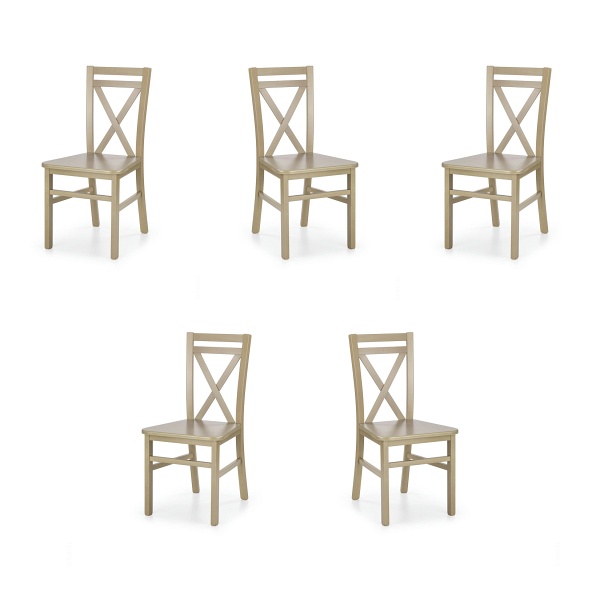 Pięć krzeseł dąb sonoma - 8098