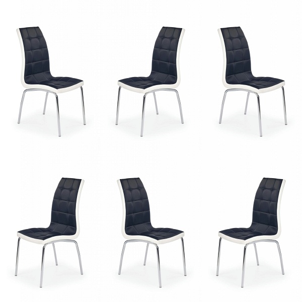 Sześć krzeseł czarno - białych - 4786