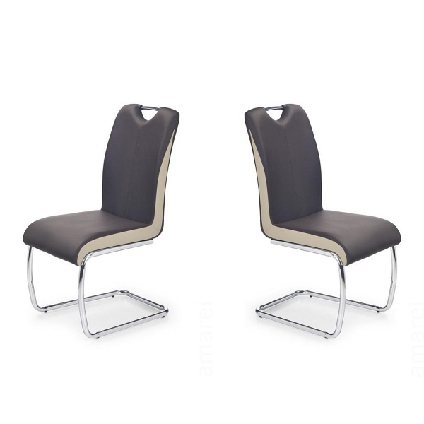 Dwa krzesła ciemno brązowe - 7237