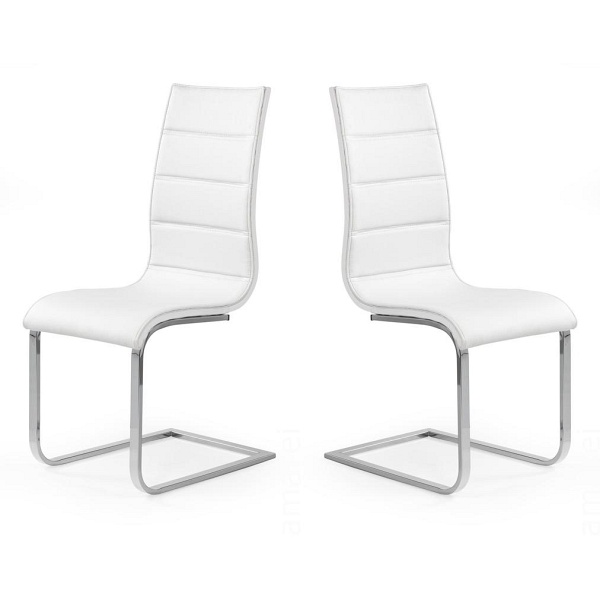 Dwa krzesła białe ekoskóra - 2026