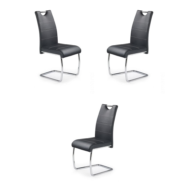 Trzy krzesła czarne - 0091