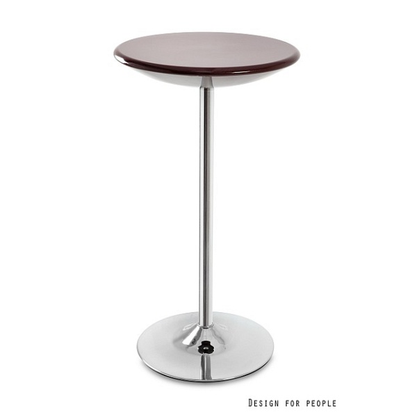 Stolik barowy Round brązowy - Unique