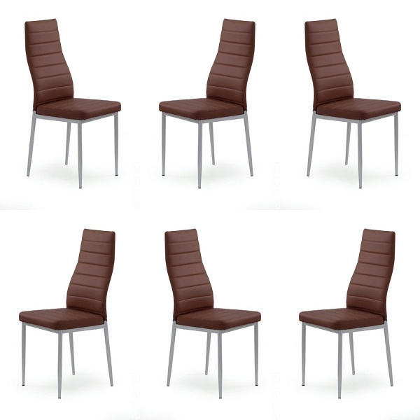 Sześć krzeseł ciemno brązowych - 2021