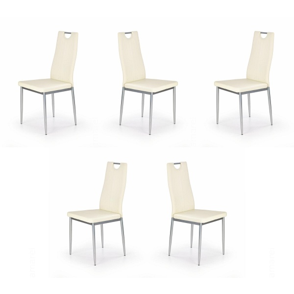 Pięć krzeseł kremowych - 1722