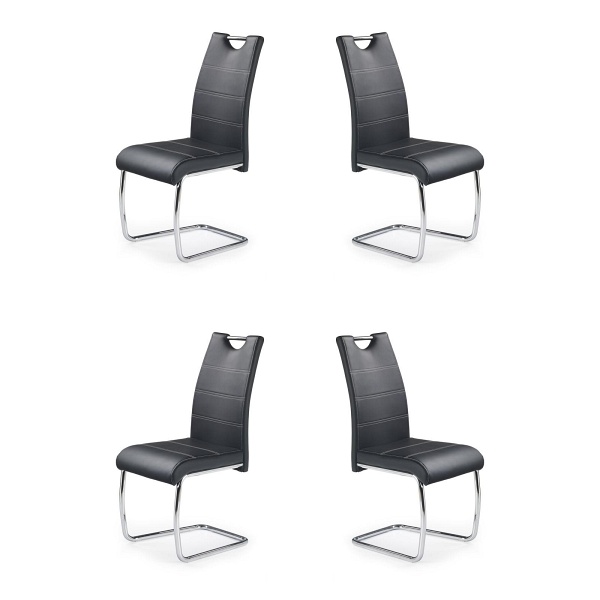 Cztery krzesła czarne - 0091