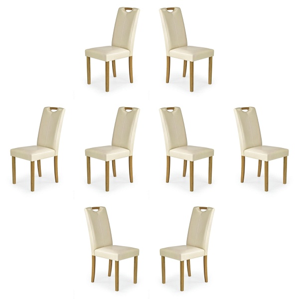 Osiem krzeseł buk krem - 0596