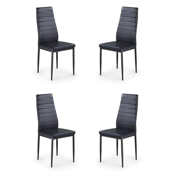 Cztery krzesła czarne - 6200