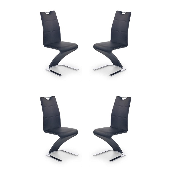 Cztery krzesła czarne - 4915