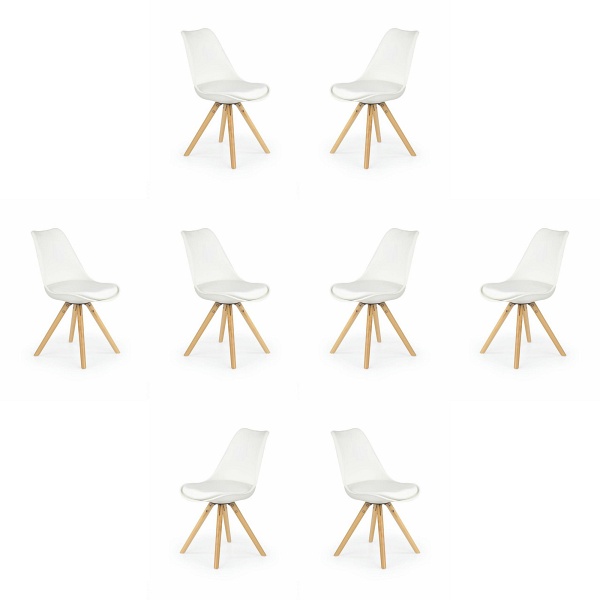 Osiem krzeseł białych - 8210