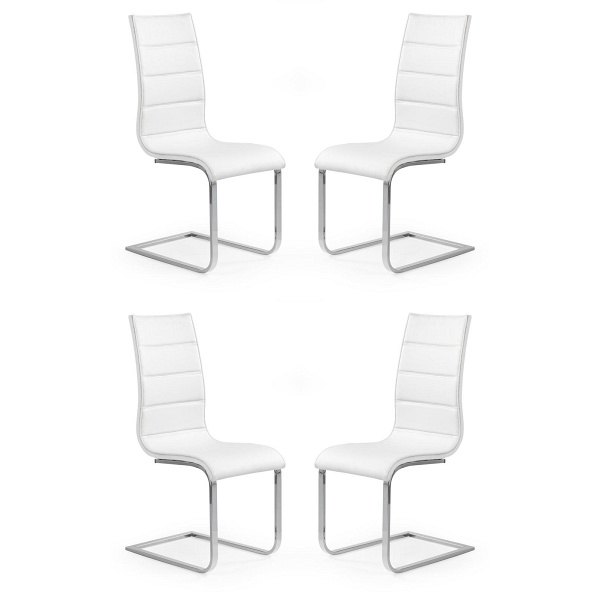 Cztery krzesła białe ekoskóra - 2026