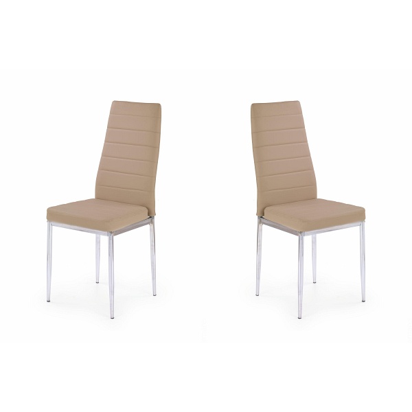 Dwa krzesła ciemno beżowe - 6896