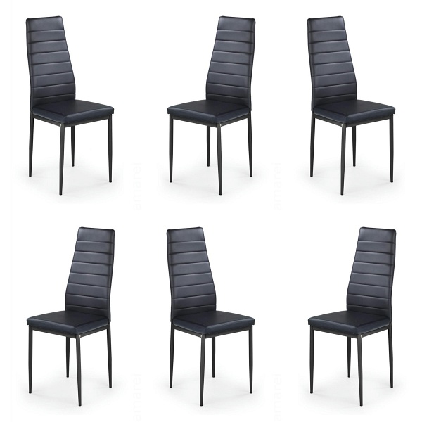 Sześć krzeseł czarnych - 6200