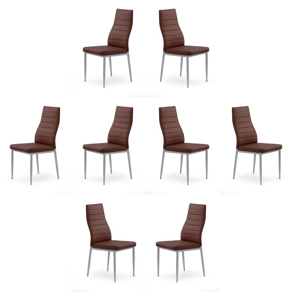 Osiem krzeseł ciemno brązowych - 2021