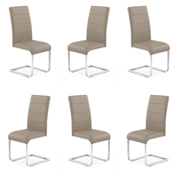 Sześć krzeseł cappucino - 1098